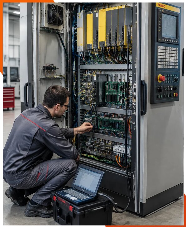 Ремонт систем ЧПУ FANUC промышленных станков в Чехове