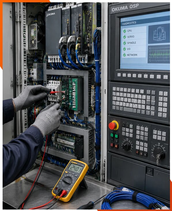 Ремонт систем ЧПУ Okuma OSP в Чехове